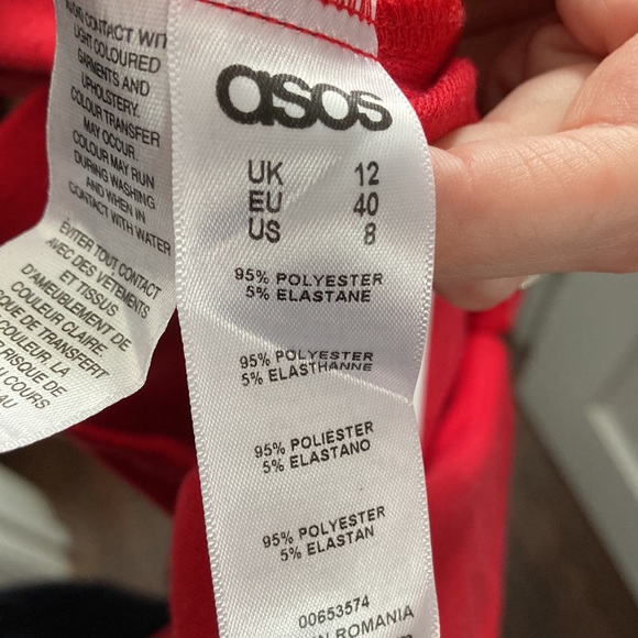 Size 8 Red ASOS dress - Picture 5 of 8